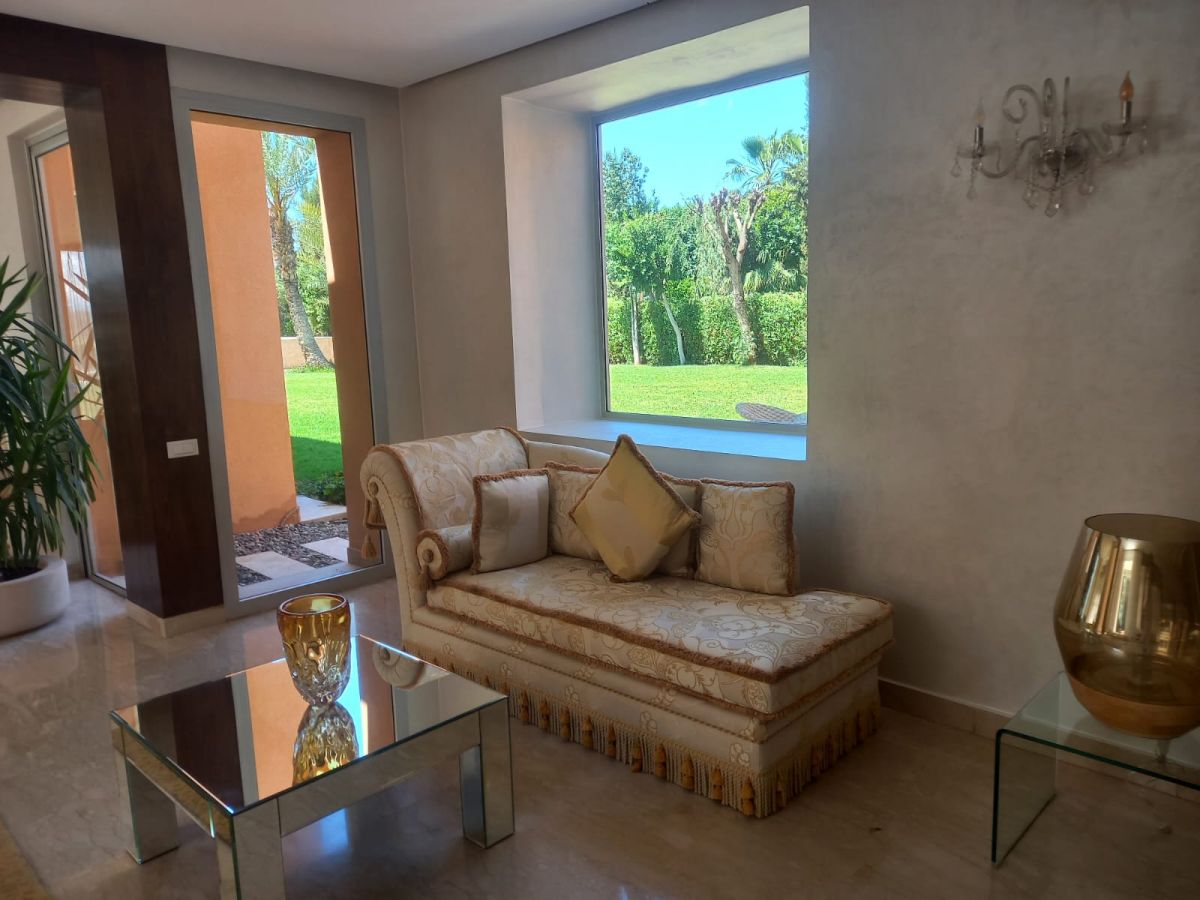 salon vue piscine al Maaden Marrakech 